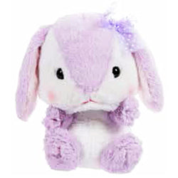 RILAKKUMA ## Purple Bunny Friend With Bow Plush S