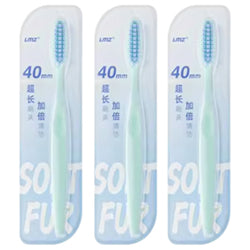 LMZ Soft Fur Toothbrush Blue 3pcs