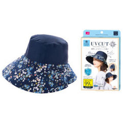 SUN FAMILY Sun Protection Reversible Hat Blue Flower