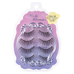 MICHE BLOOMIN False Eyelash NO 12 Sweet Beown 4 Pairs