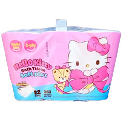 ITC -- Hello Kitty Soft Plus Roll Tissue 12 Roll