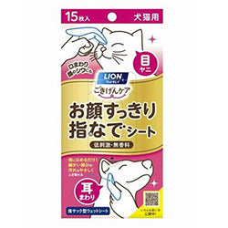 LION ## Pet Face Clean Finger Sheets 15pcs