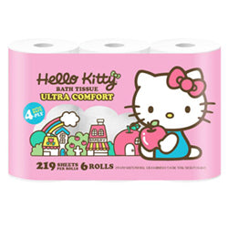 ITC  Hello Kitty Ultra Comport Roll Tissue 6 Rolls