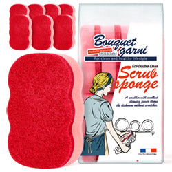 BOUQUET GARNI ## Eco Double Clean Scrub Sponge Pink (8)