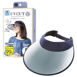 SUN FAMILY Sun Protection Cap Navy Dot