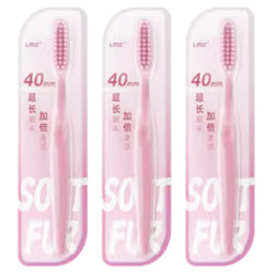 LMZ Soft Fur Toothbrush Pink 3pcs