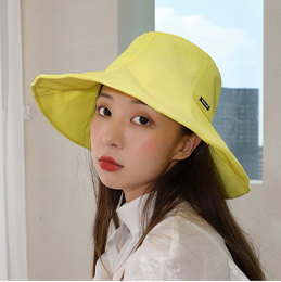 SALUA ## Tulip Bucket Hat Lemon Yellow