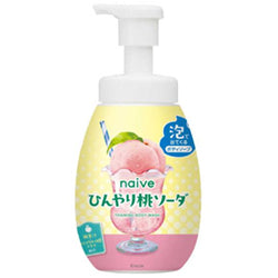 KRACIE Naive Foaming Body Wash Peach Soda 600ml
