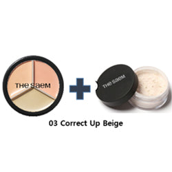 THE SAEM Cover Perfection Triple Pot Concealer Set 03 Correct Up Beige