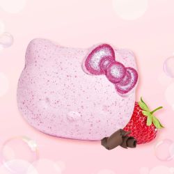 THE CREME SHOP Frost Fizz Bath Bomb Hello Kitty Strawberry Cocoa