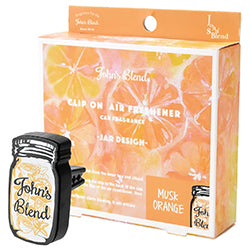 JOHNS BLEND Clip On Air Frenshener Musk Orange