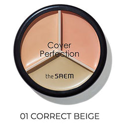 THE SAEM Cover Perfection Triple Pot Concealer 01 Correct Beige