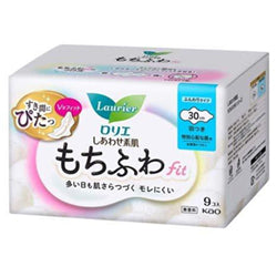 KAO LAURIER Sanitary Pads Fluffy Fit 30cm 9pcs