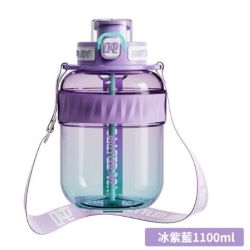 BOTTLED JOY Cool Dundun Water Bottle Purple & Blue 1100ml