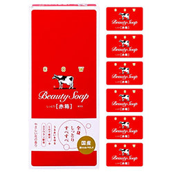COW BRAND Bouncia Beauty Soap Red 6pcs