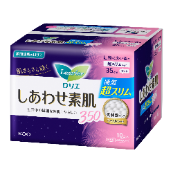 KAO LAURIER Sanitary Pads Ultra Slim for Night 35cm 10pcs