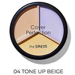 THE SAEM Cover Perfection Triple Pot Concealer 04 Tone Up Beige