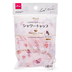 DAISO Shower Cap Heart Pattern